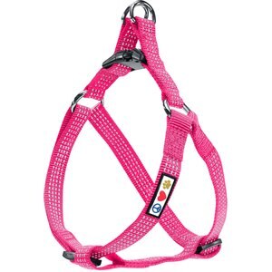 Pawtitas Nylon Reflective Step In Back Clip Dog Harness, Pink, Large: 24 to 33-in chest