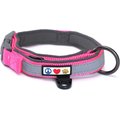 Pawtitas Soft Adjustable Reflective Padded Dog Collar, Pink, Medium/Large: 14 to 20-in neck, 3/4-in wide