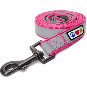 Pawtitas Nylon Reflective Padded Dog Leash, Pink, X-Small/Small: 6-ft long, 5/8-in wide