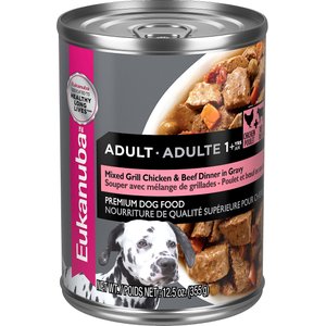 Eukanuba Adult Mixed Grill Chicken & Beef Dinner in Gravy Canned Dog Food, 12.5-oz, case of 12