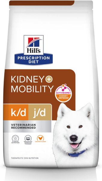 Hill's Prescription Diet k/d + Mobility Kidney Care + Mobility with Chicken Dry Dog Food, 18.7-lb bag slide 1 of 10