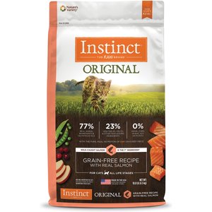 Instinct Original Grain-Free Recipe with Real Salmon Freeze-Dried Raw Coated Dry Cat Food, 10-lb bag