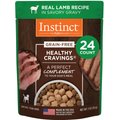Instinct Healthy Cravings Grain-Free Cuts & Gravy Real Lamb Recipe Wet Dog Food Topper, 3-oz pouch, case of 24