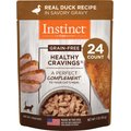 Instinct Healthy Cravings Grain-Free Cuts & Gravy Real Duck Recipe Wet Cat Food Topper, 3-oz pouch, case of 24