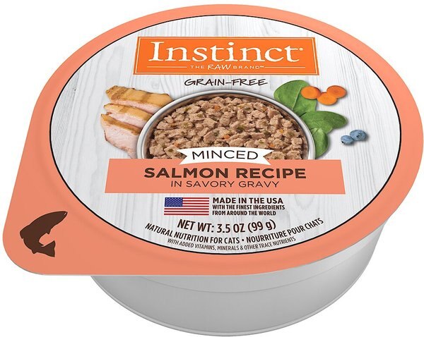 Instinct Grain-Free Minced Recipe with Real Salmon Wet Cat Food Cups, 3.5-oz, case of 12 slide 1 of 5