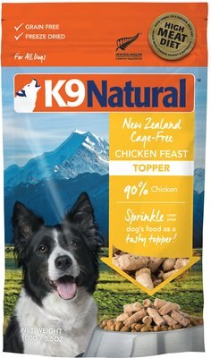 K9 Natural Chicken Feast Raw Grain-Free Freeze-Dried Dog Food Topper, slide 1 of 1