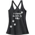 I'd Rather Be With My Dog Women's Racerback Tank Top, Charcoal, Medium