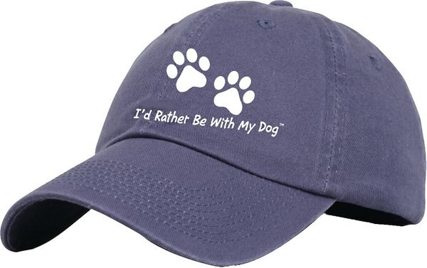 I'd Rather Be With My Dog Baseball Hat, Indigo slide 1 of 2