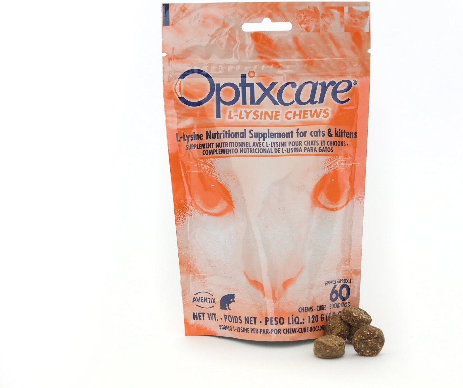 Optixcare LLysine Cat Chews, 60 count bag