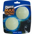 Chuckit! Max Glow Ball Dog Toy, Medium, 2 count