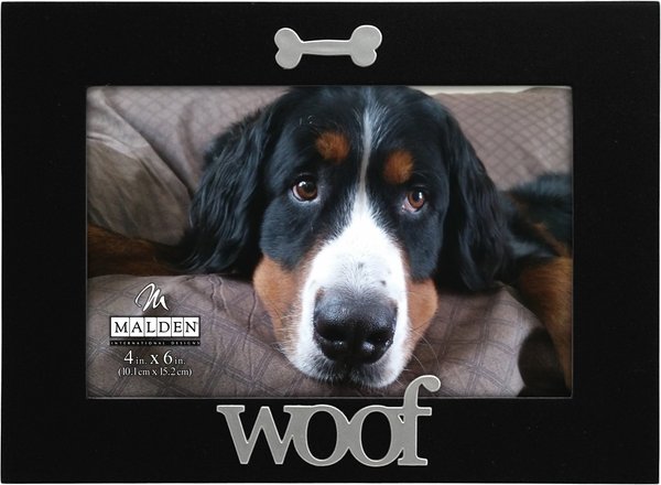 Malden International Designs "Woof" Dog Picture Frame, 4 x 6 in slide 1 of 1