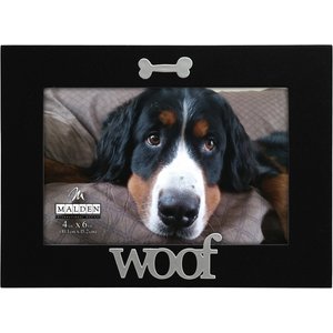 Malden International Designs "Woof" Dog Picture Frame, 4 x 6 in