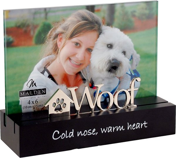 Malden International Designs Desktop Expressions "Woof" Dog Picture Frame, 4 x 6 in slide 1 of 2