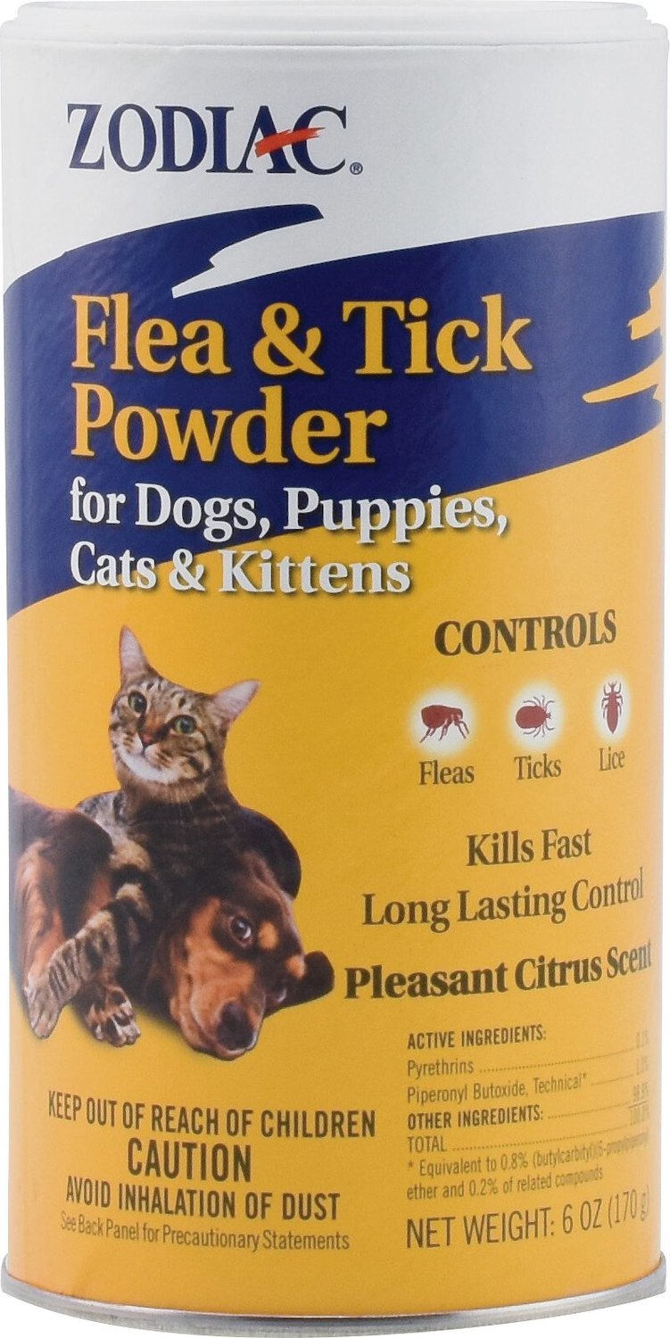 Zodiac Flea & Tick Powder for Dogs, Puppies, Cats & Kittens, 6oz