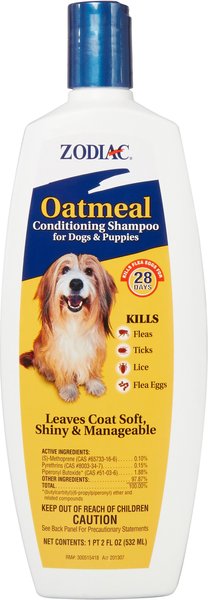 Zodiac Oatmeal Conditioning Shampoo for Dogs & Puppies, 18-oz slide 1 of 8