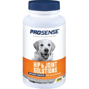 Pro-Sense Hip & Joint Solutions Advanced Strength Chewable Tablets Joint Supplement for Dogs, 60 count