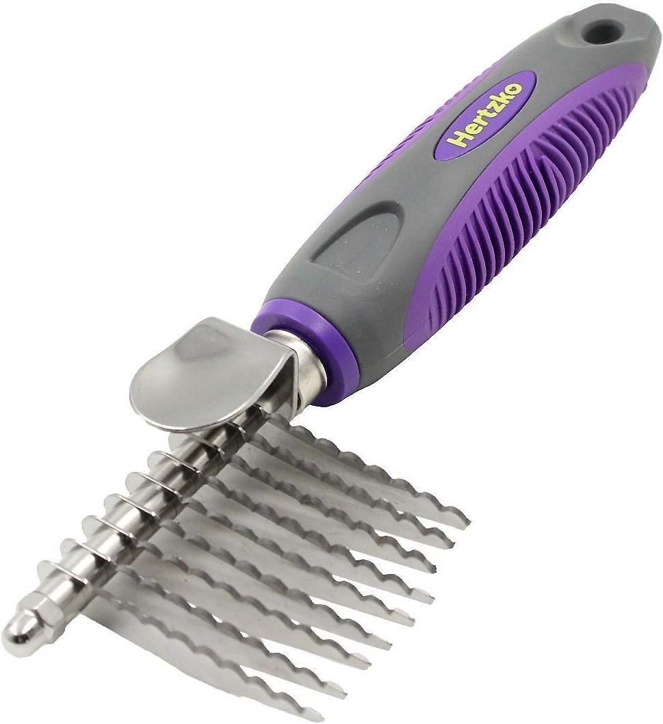 dog grooming comb with blade