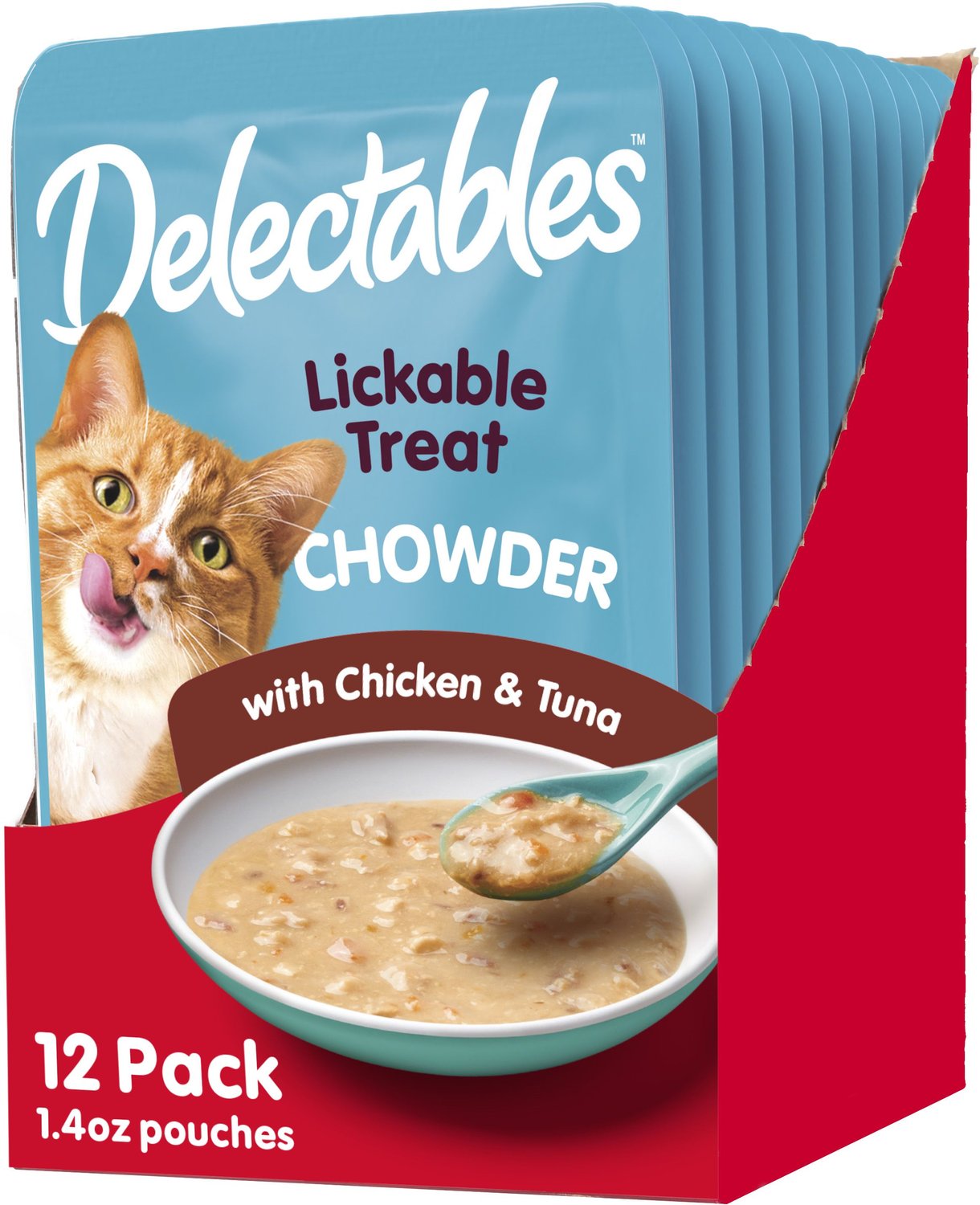 Hartz Delectables Chowder Chicken & Tuna Lickable Cat Treat, 1.4oz