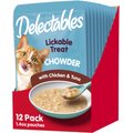 Hartz Delectables Chowder Chicken & Tuna Lickable Cat Treat, 1.4-oz, case of 12