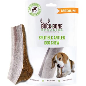 Buck Bone Organics Split Elk Antler Dog Chews, 4.5 - 5 in