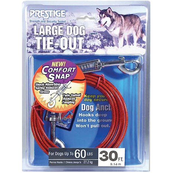 NEW BOSS PET Tie Out Super Beast 40ft XX LARGE CABLE SWIVEL SNAPS 1867779 