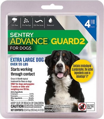 Sentry Advance Guard 2 Flea Treatment for Extra Large Dogs Over 55 lbs, slide 1 of 1