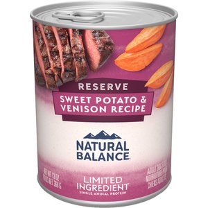 Natural Balance L.I.D. Limited Ingredient Diets Sweet Potato & Venison Formula Grain-Free Canned Dog Food, 13-oz, case of 12