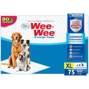 Wee-Wee Extra Large Puppy Pee Pads, 28 x 34-in, 75 count, Unscented