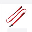 Max & Neo Dog Gear Nylon Reflective Double Dog Leash, Red, 6-ft long, 1-in wide