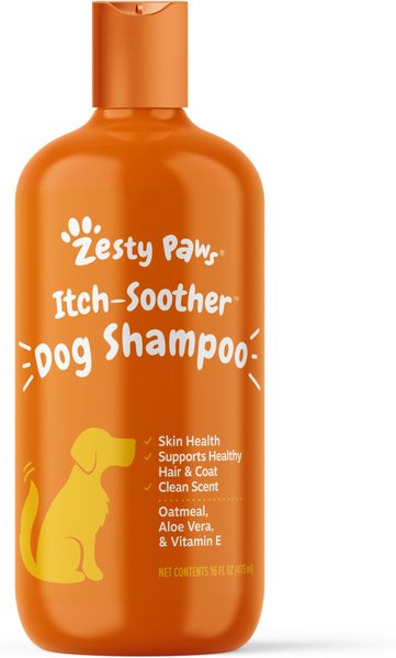 Zesty Paws Itch Soother Dog Shampoo with Oatmeal & Aloe Vera, For Skin Moisture &
Shiny Coats, Vanilla Bean Scent slide 1 of 9