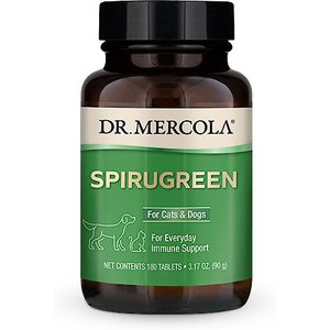 Dr. Mercola SpiruGreen Superfood Tablets Dog & Cat Supplement, 180 count