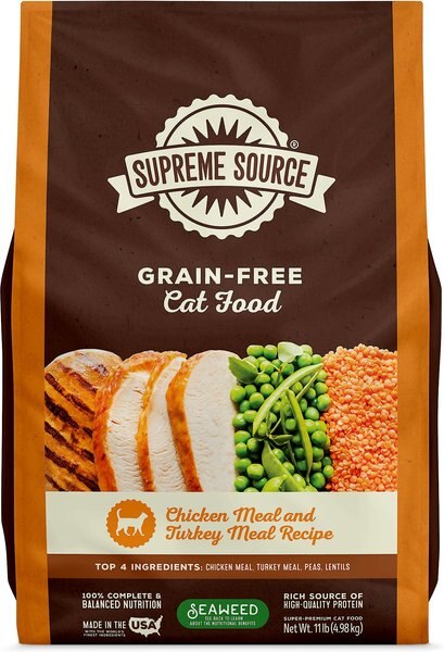 Supreme Source Chicken Meal & Turkey Meal Grain-Free Dry Cat Food, 11-lb bag slide 1 of 10