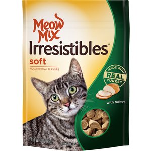 Meow Mix Irresistibles with Real Turkey Soft Cat Treats, 3-oz bag