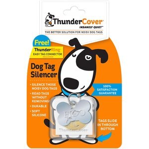 ThunderCover Mini Dog Tag Silencer, Red