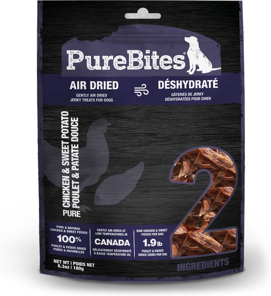 PureBites Chicken & Sweet Potato Jerky Gently Dried Dog Treats, 6.3-oz bag slide 1 of 10
