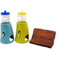 Alfie Pet Small Animal 2-in-1 Water Bottle with Ceramic Hut, 2-Pack