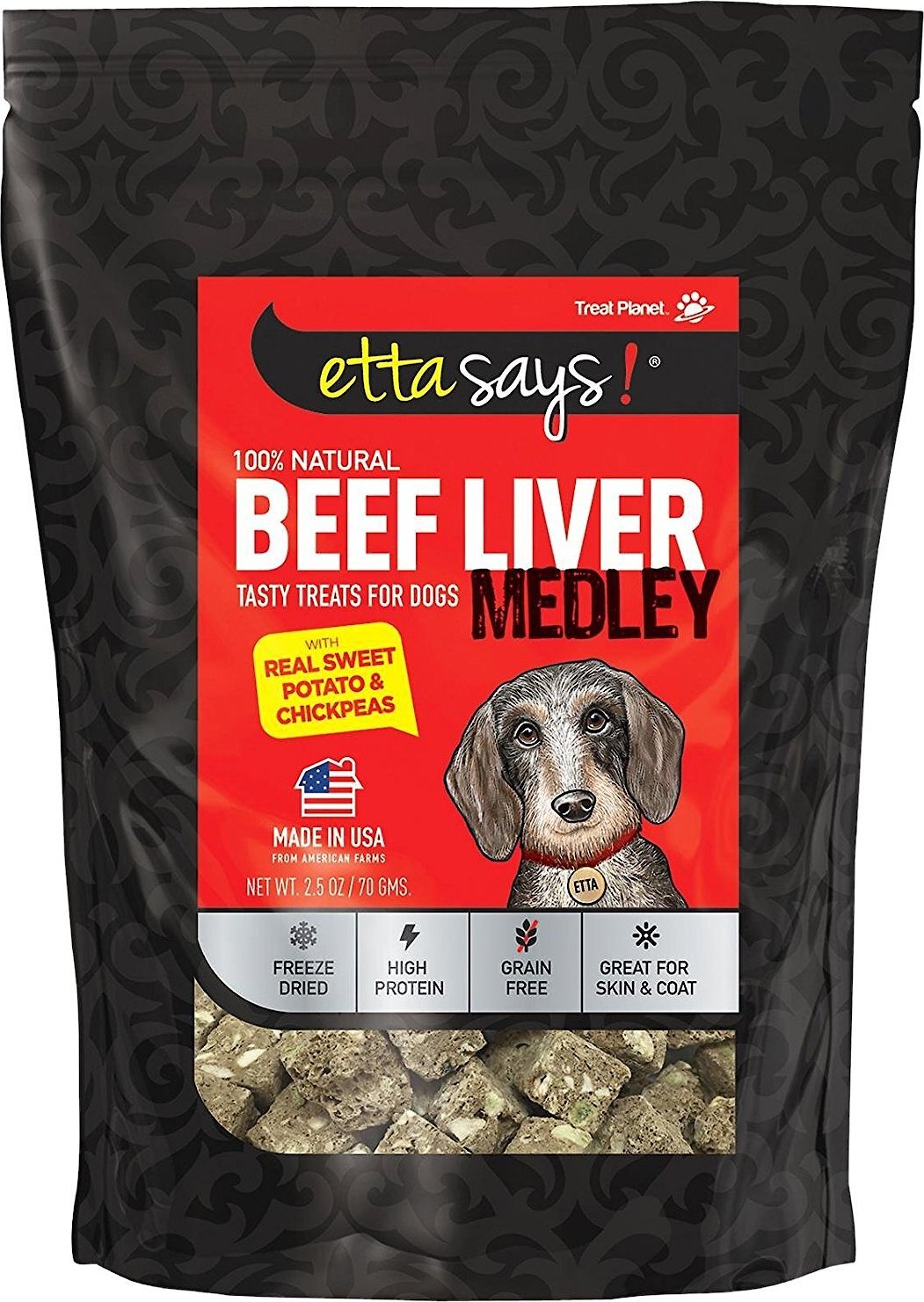 Etta Says Freeze Dried Beef Liver Medley With Sweet Potato And Chickpeas