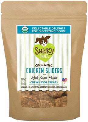 Snicky Snaks Organic Chicken Sliders with Real Sweet Potato Dog Treats, slide 1 of 1
