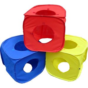 HDP Pop Open Collapsible Cat Play Cube, Red