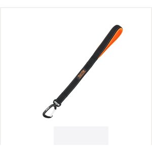 Mighty Paw Nylon Reflective Short Dog Leash, Black & Orange, 2.5-ft long, 1-in wide