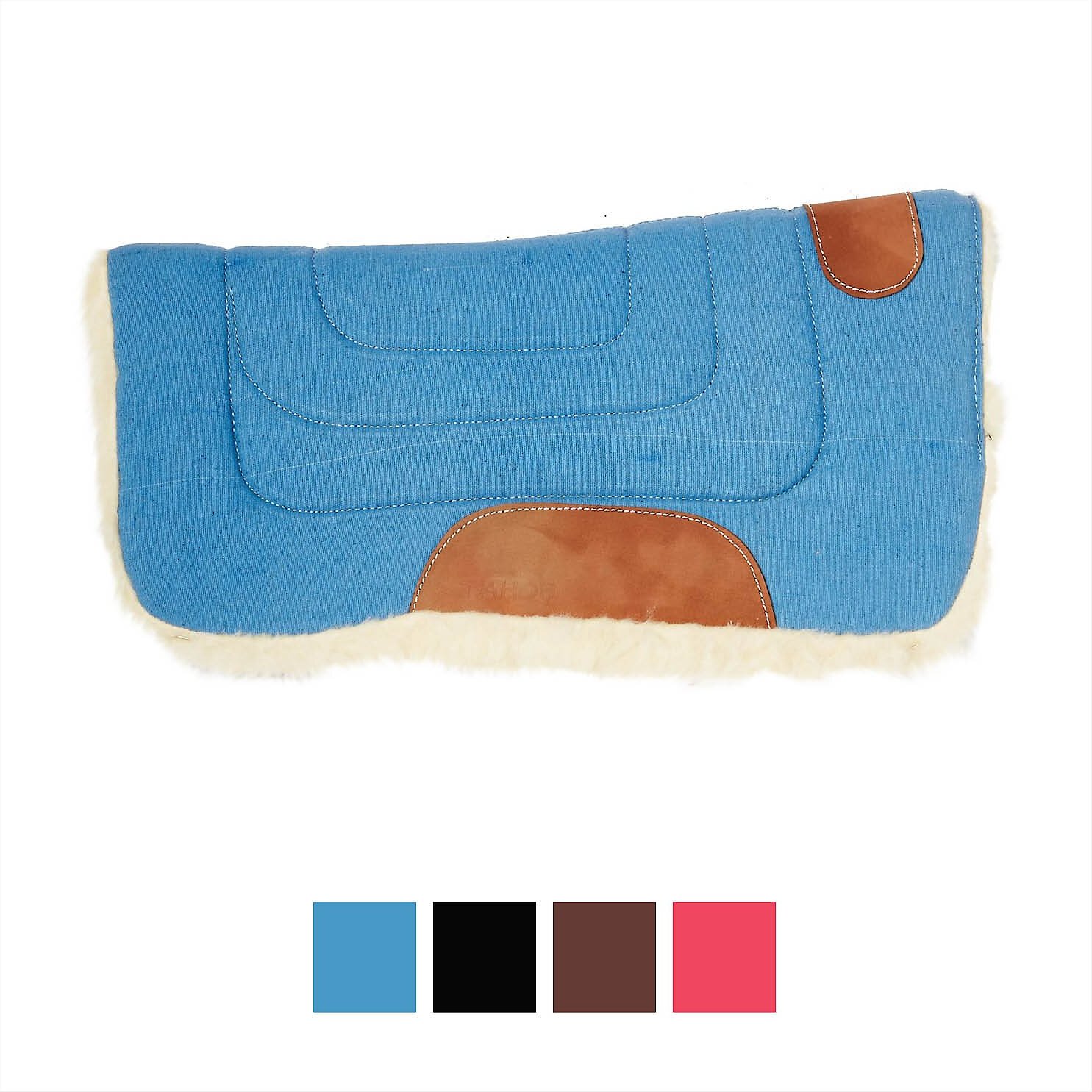 Tahoe Tack Western Canvas Contoured Wool Felt Extra Comfort Saddle Pad Royal International 61-1428-RD
