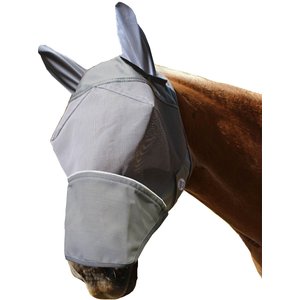 Derby Originals Reflective Fly Horse Mask with Ears & Nose Cover, Small