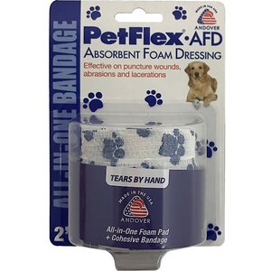 Andover Healthcare PetFlex Absorbent Foam Dressing for Dogs, Cats & Small Pets, 2-in