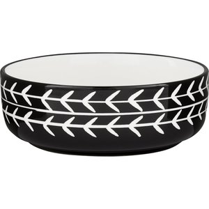 Signature Housewares Black Arrow Non-Skid Ceramic Dog & Cat Bowl, 1-cup