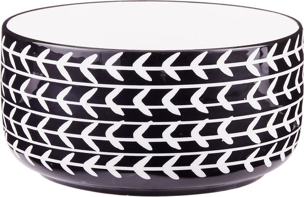 Signature Housewares Black Arrow Non-Skid Ceramic Dog & Cat Bowl, 3-cup slide 1 of 5