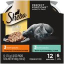 Sheba Perfect Portions Multipack Tuna and Roasted Chicken Entrée Cat Food Trays, 2.6-oz, case of 6 twin-packs