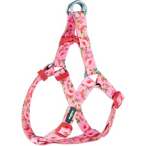 Blueberry Pet Floral Prints Neoprene Step In Back Clip Dog Harness, Floral Rose Baby Pink, Small: 16.5 to 21.5-in chest
