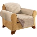 Elegant Comfort Reversible Quilted Chair Cover, Cream/Taupe
