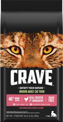 Crave with Protein from Chicken & Salmon Indoor Adult Grain-Free Dry Cat Food, slide 1 of 1