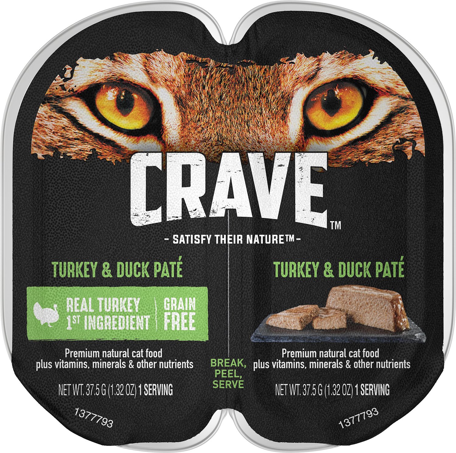 Crave Turkey & Duck Pate Grain-Free Cat Food Trays, 2.6-oz ...